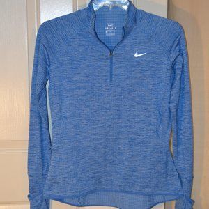 Nike ThermaFit Element 1/4 zip blue heather sz Md